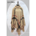 2020 Winter Warmer Shawl Designer Scarf Style Custom Tassel Pullover Women Ladies Plaid Bat Stylish Turtle Neck Loose Pullover